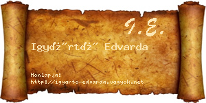 Igyártó Edvarda névjegykártya